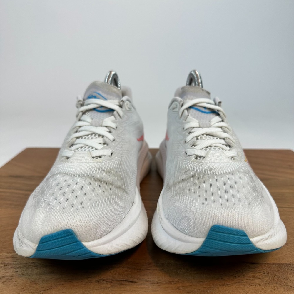 Hoka One One Womens Mach 6 Running Shoes Size‎ 7.5 B White Sneakers Shoes GUC - Picture 3 of 8